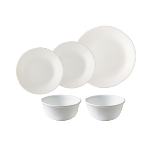 【康寧 Corelle】純白系列5件式餐盤組(E18)