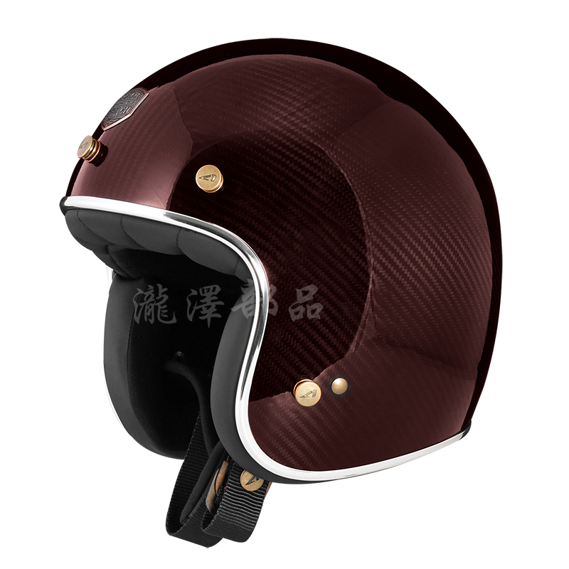 瀧澤部品 法國 ASTONE  SP6 半罩安全帽 紅色碳纖 輕量 復古帽 美式 素色 內襯可拆 碳纖維 通勤