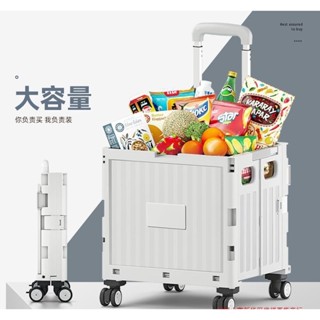55L 折疊購物車 萬向、爬梯 【臺灣出貨】萬向購物車 手推車 折疊推車 露營推車 收納推車 買菜車 購物推車