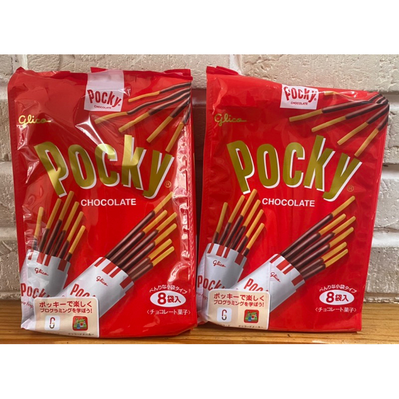 日本🇯🇵固力果 glice pocky 巧克力棒 日本製造 ㄧ袋8入 現貨