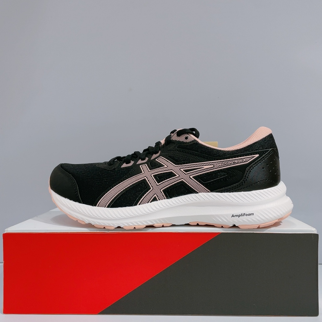 ASICS GEL-CONTEND 8 (D) 女生 黑色 寬楦 透氣 輕量 運動 慢跑鞋 1012B561-003