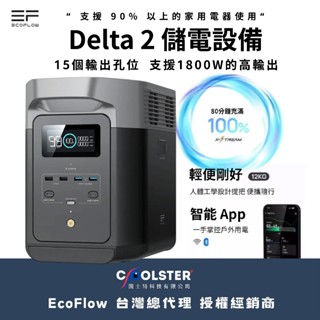 Delta 2 儲電裝置【ECOFLOW】EFDT2 1024Wh 備用電池 儲電 充電 行動電源 電源 愛露愛玩