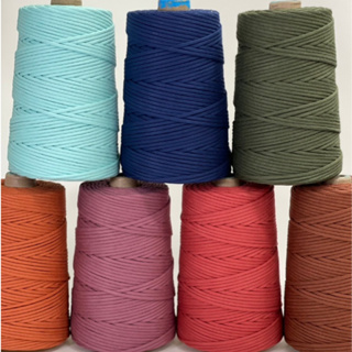 500克裝包芯3mm染色天然純棉線 棉繩。(MACRAME用線、手工藝編織、彩色棉繩、DIY、包裝)