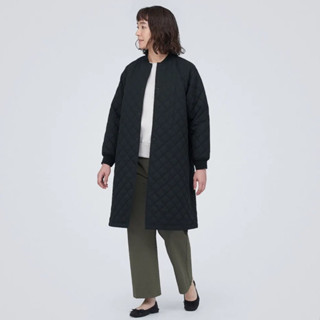 MUJI 無印良品【全新、黑S/煙燻綠M.L.XL/灰棕M.L.XL】女👩聚酯纖維可水洗刺縫大衣 現貨😍