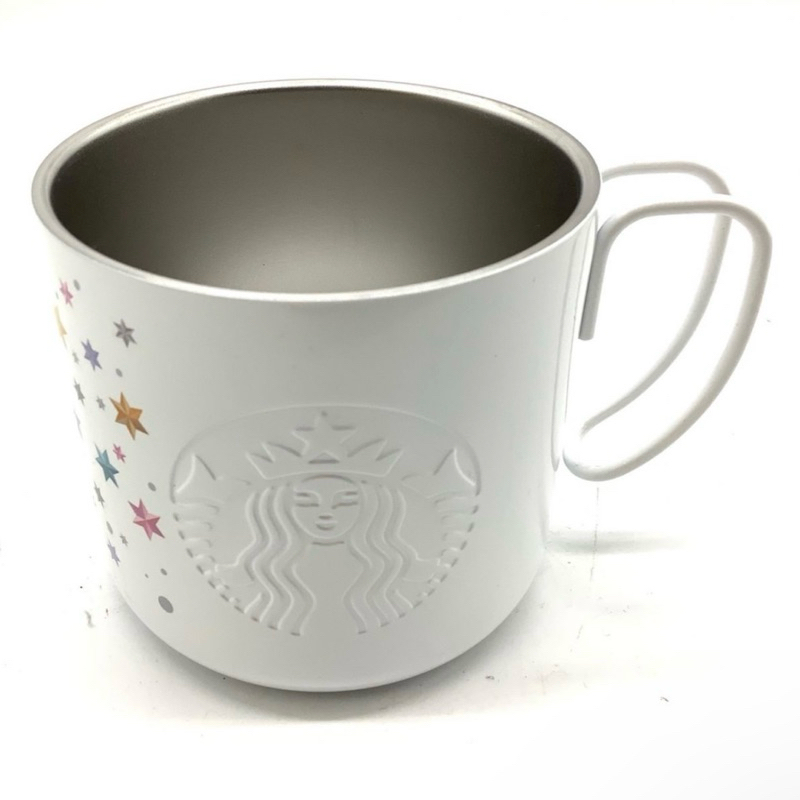 ♜現貨♖ 韓國 STARBUCKS 彩色 星星 白色 星巴克 手拿杯 不銹鋼杯 咖啡杯 隨身杯 馬克杯 杯子