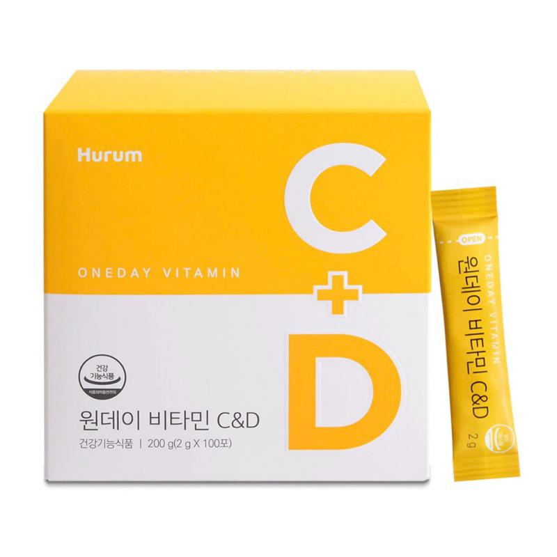 《現貨》韓國Hurum維生素C+D粉 維生素C+維生素D 2g包*10支