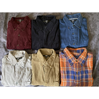 【沁蔡】∼⇘AChii 二手商店⇖ 古著復古二手經典 UNIQLO 燈芯蕊襯衫(多色) SIZE：S