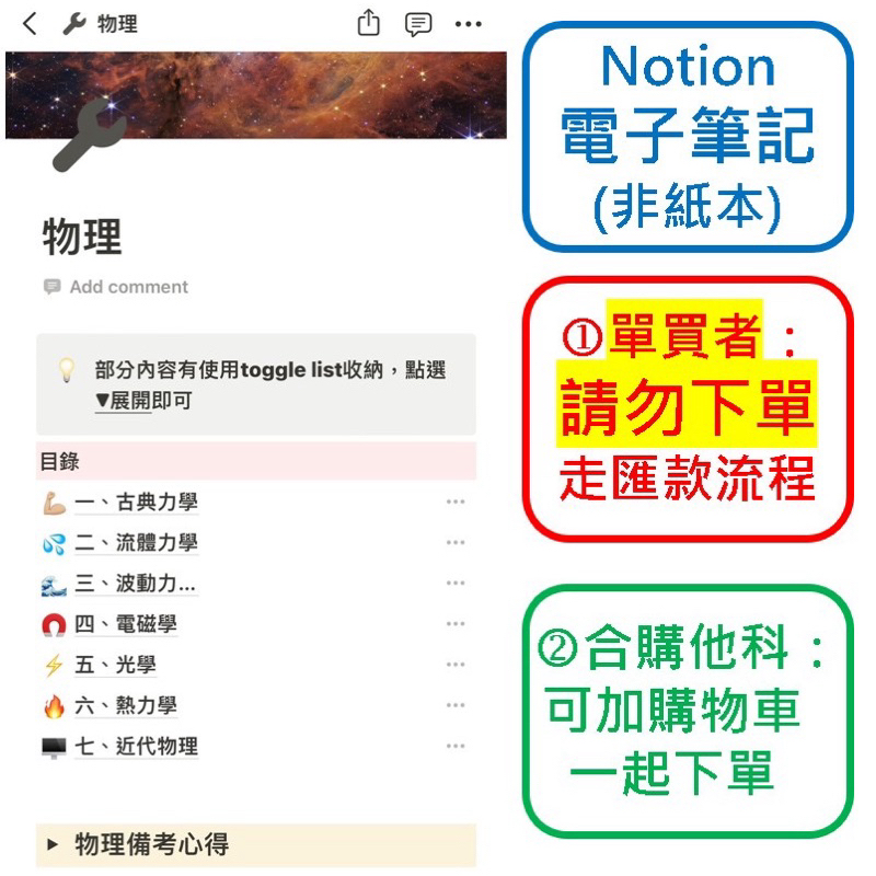 學士後中西醫 物理筆記 Notion電子筆記 112高醫正取 學士後西醫 學士後中醫 私醫 普通物理