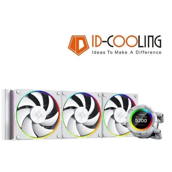 全新免運可分期 ID-COOLING SL360【360mm】WHITE 白色 黑色 水冷散熱器(2.1吋 LCD冷頭/