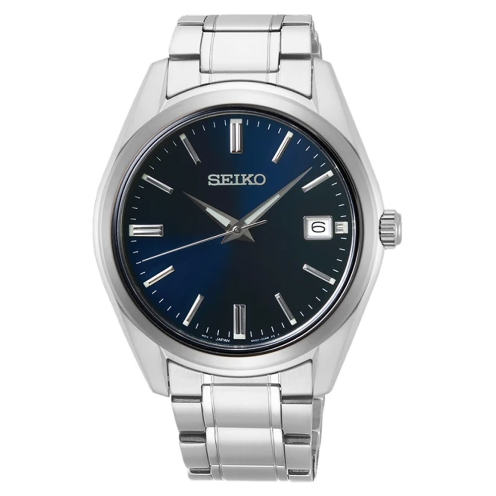 SEIKO 精工(SUR309P1/6N52-00A0B) CS系列SK028 現代簡約 時尚紳士石英錶-藍面40mm