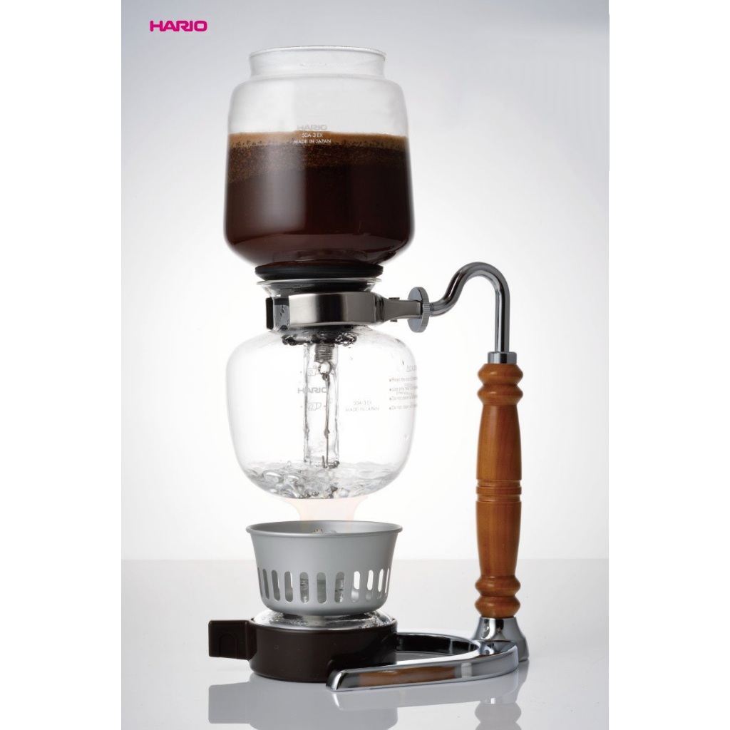 【P.R. CAFE】 HARIO｜50A-3EX 虹吸式咖啡器3人份 台灣限定版 原廠正貨 木柄支架 日本製