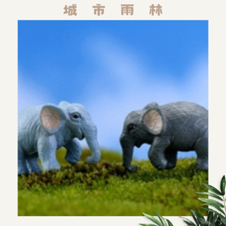 臺灣現貨 模擬卡通小象 微景觀擺飾 送禮 觀葉植物 造景 多肉植物 盆栽裝飾 桌面公仔 公仔玩偶 辦公室小物 可愛 吊飾