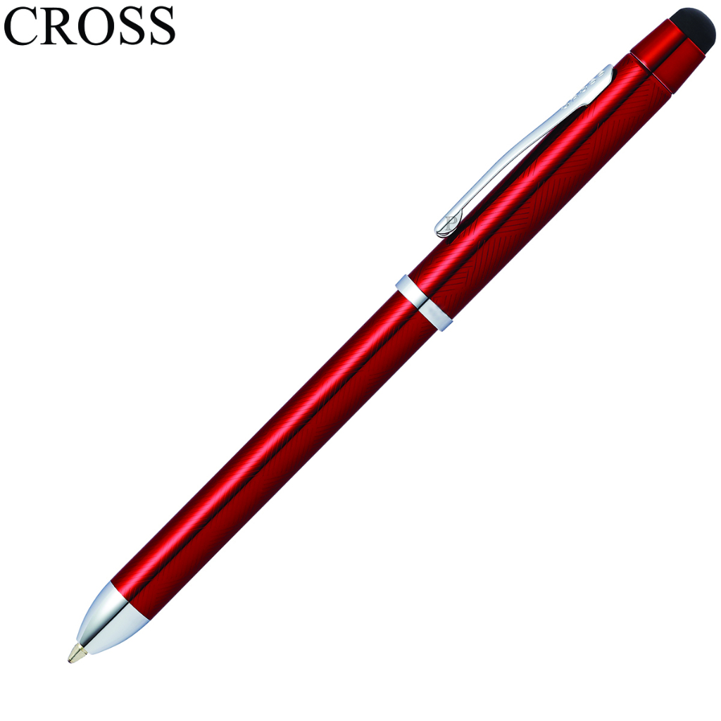 【筆較便宜】CROSS高仕 TECH3紅亮漆觸控3功能筆 AT0090-13