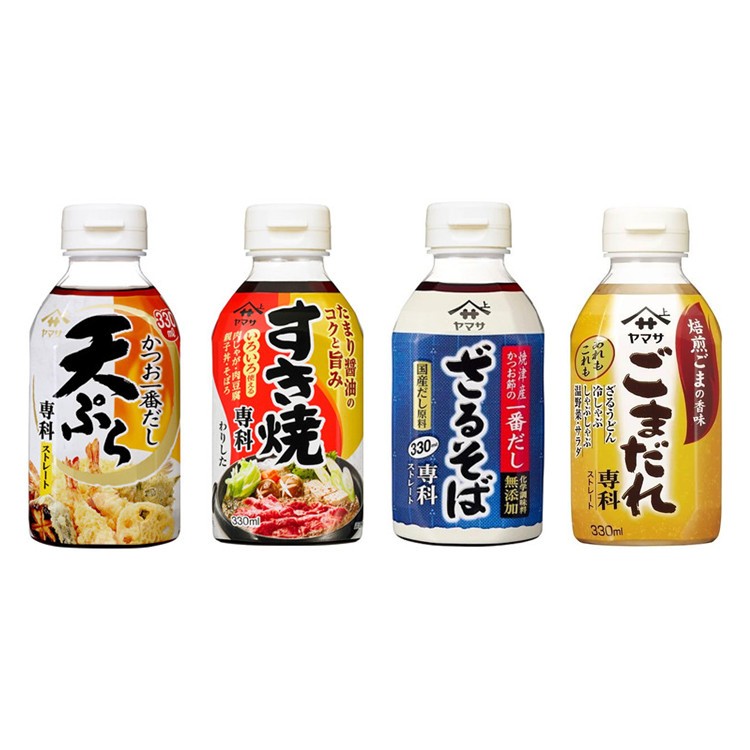 +爆買日本+ 山上 YAMASA 壽喜燒醬/蕎麥麵味露/天婦羅沾醬/芝麻醬 330ml 調味醬 湯頭調味 日本必買