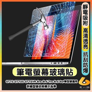 MSI GT72 GT72S GT72VR 6re 6rd 7re 6rd 6qf 螢幕保護貼 鋼化玻璃貼 玻璃螢幕貼