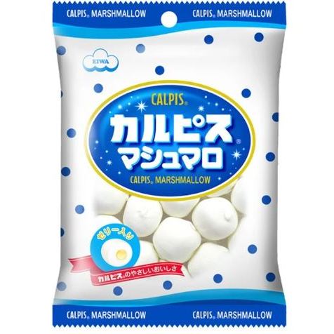 日本  EIWA 伊華 可爾必思 棉花糖 65g CALPIS 可爾必思 夾心棉花糖 x 12包 箱購