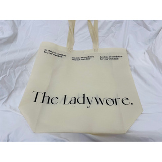 全新-The lady wore不織布杏色購物袋