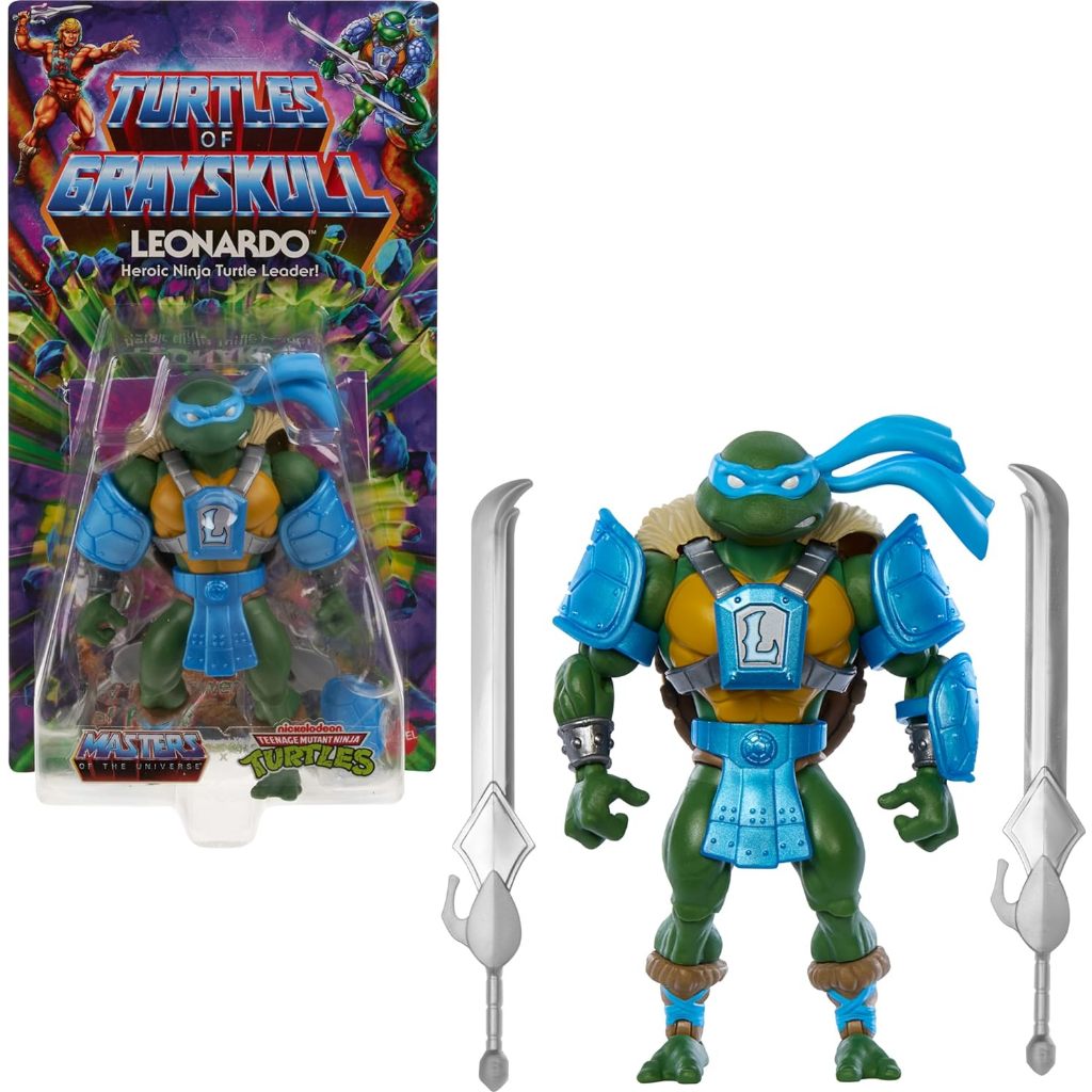 &lt;預購&gt;MATTEL 太空超人忍者龜聯名Turtles of Grayskull Leonardo李奧納多5.5吋公仔
