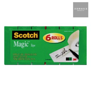 3M 小管芯隱形膠帶經濟包 810S6 19mmx20.3M 紙盒 3/4吋 6卷