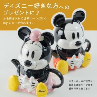 日本🇯🇵 迪士尼限定 米奇/米妮立體造型 陶瓷下午茶茶壺茶杯組