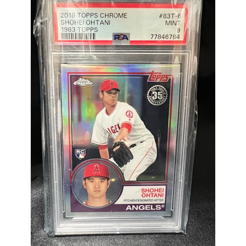 2018 Topps chrome PSA9 RC大谷翔平 新人年球員卡