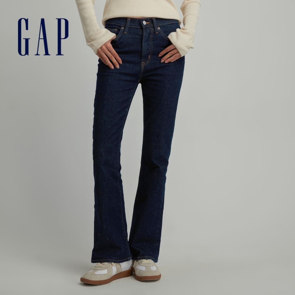 Gap 女裝 喇叭牛仔褲-深藍色(738835)