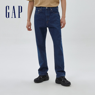 Gap 男裝 純棉直筒牛仔褲 90S復古系列-深藍色(455450)