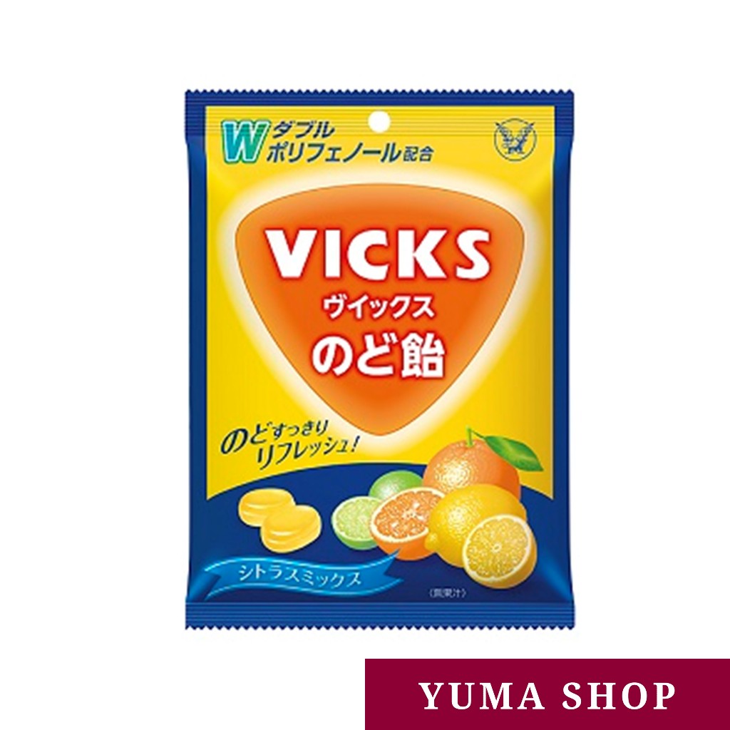 日本 VICKS 潤喉糖 柑橘混合 70g 爽喉糖 日本代購