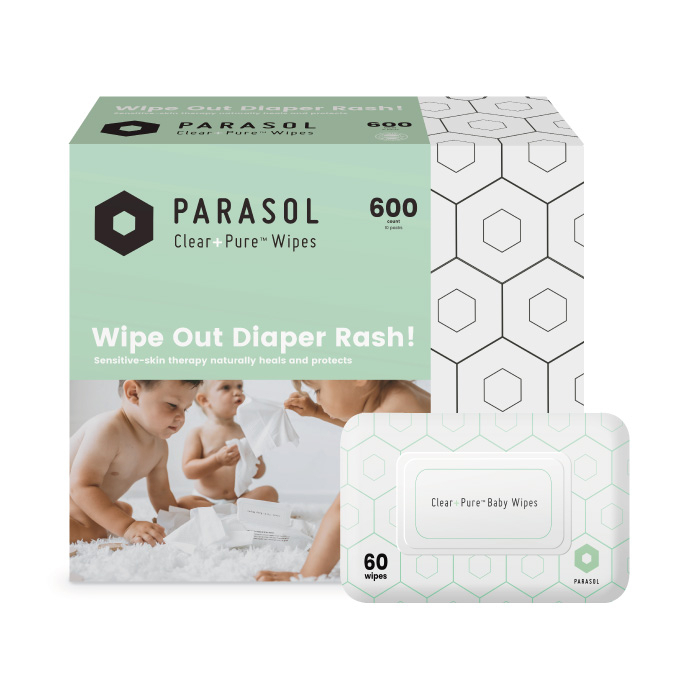 Parasol Clear+Pure 極厚天然肌護濕紙巾60抽(10入|箱購)濕巾|柔濕巾|彌月禮