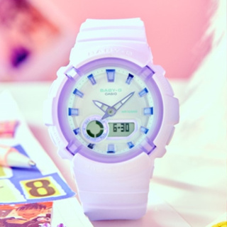 CASIO BABY-G繽紛糖果系列數位顯示休閒腕錶-紫 BGA-280SW-6A