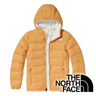 【THE NORTH FACE 美國】女雙面羽絨保暖連帽外套(FP700)『卡其/白』NF0A83OK