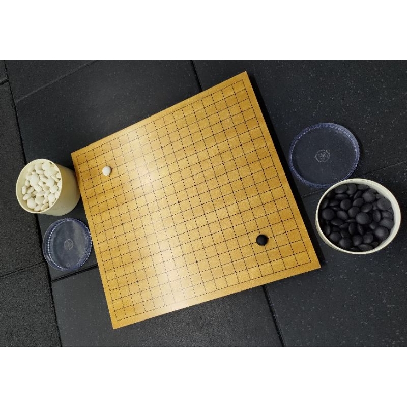 木質厚棋盤+厚質感細霧面棋子 圍棋 棋魂 棋靈王