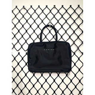 全新 法國🇫🇷品牌 Carven 質感刺繡品牌字樣滑面多功能公事包電腦包