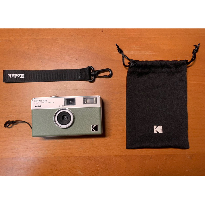 [二手］Kodak ektar H35底片相機｜鼠尾草綠（含相機本體、掛繩、收納袋）