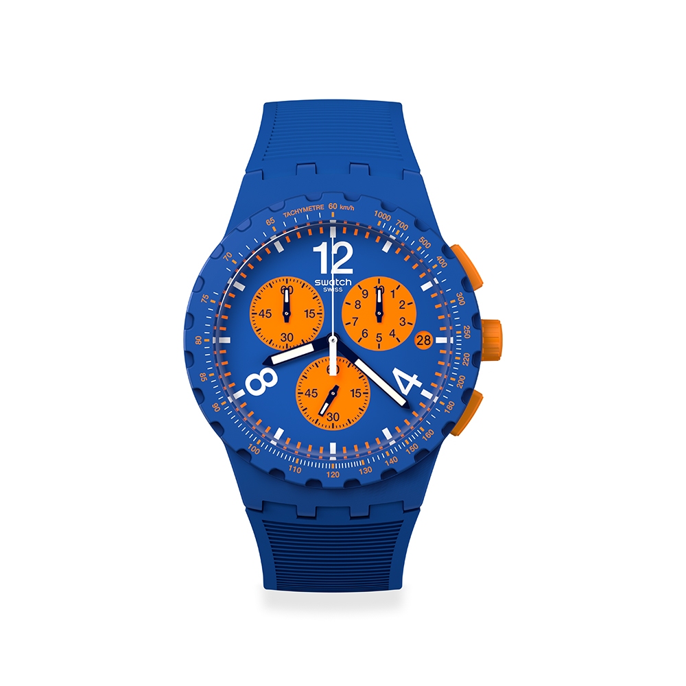 【SWATCH】Chrono 原創系列手錶 PRIMARILY BLUE (42mm) 男錶 女錶 SUSN419