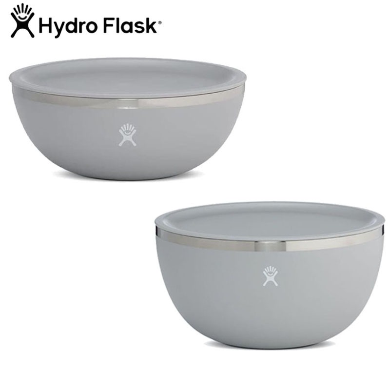 【Hydro Flask 美國】附蓋保溫沙拉碗 23cm 粉灰 3QT 隔熱碗 保鮮盒 不鏽鋼碗 HFOKB3035