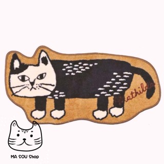 台灣現貨 日本kusuguru 可愛貓咪刺繡地墊腳墊坐墊 眼鏡貓咪 爬爬貓