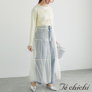 Te chichi 透感分層薄紗前綁帶連身背心裙(FC41L0H0280)