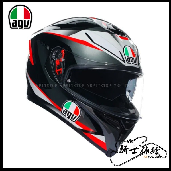 ⚠YB騎士補給⚠ 公司貨 AGV K5 S Plasma 黑灰紅 全罩 安全帽 內墨片 亞洲版 K5S