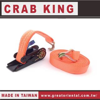《仁和五金/農業資材》電子發票 CRAB KING 1"x15尺捆物帶 安全帶 綁物帶 束帶 安全勾 瓦斯安全 蟹王工具