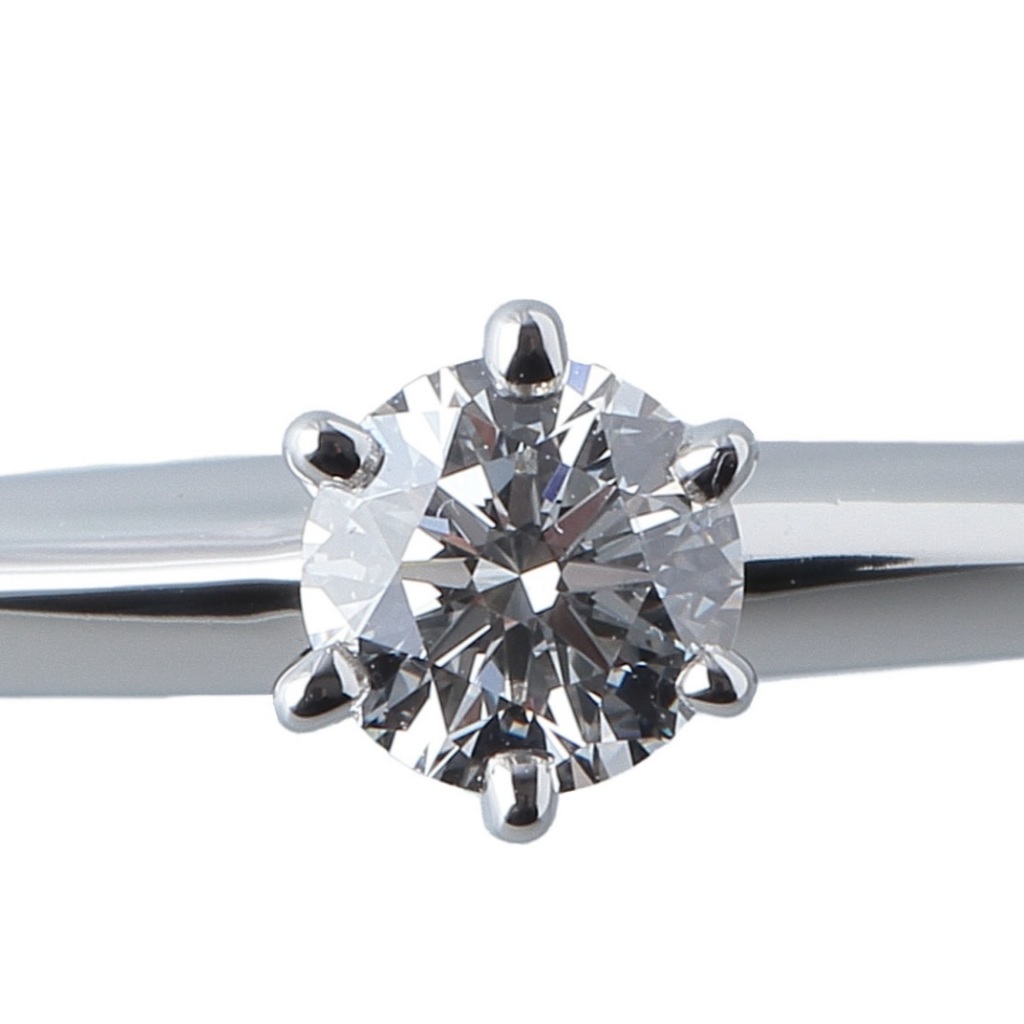 [4月超優惠0利率 9.5號]Tiffany 六爪鉑金Solitaire 0.23ct H VS1單鑽石婚戒 求婚
