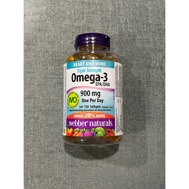 現貨 快速出貨 加拿大🇨🇦Webber Naturals Omega-3 900mg 3倍強效 高純度深海魚油 120顆