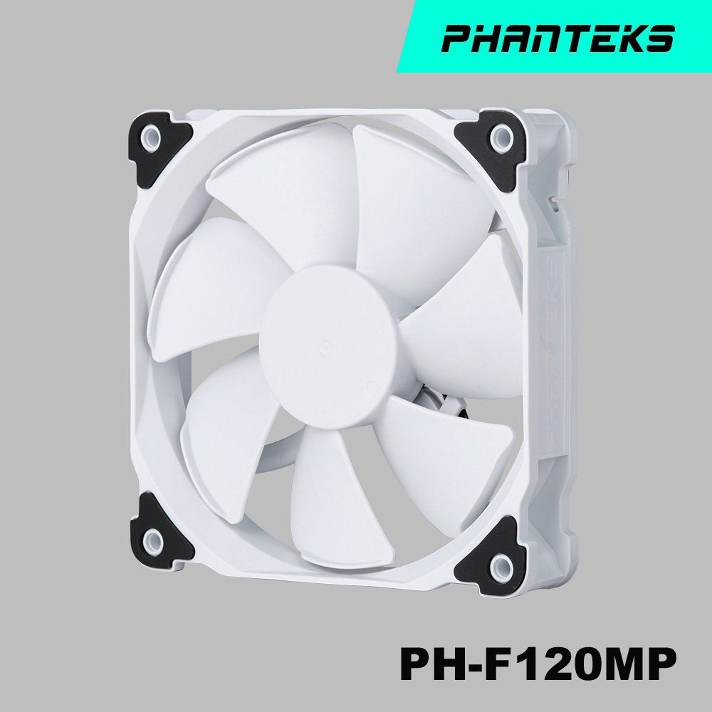 Phanteks 追風者PH-F120MP_WT02高風壓版-全白12公分冷排散熱風扇