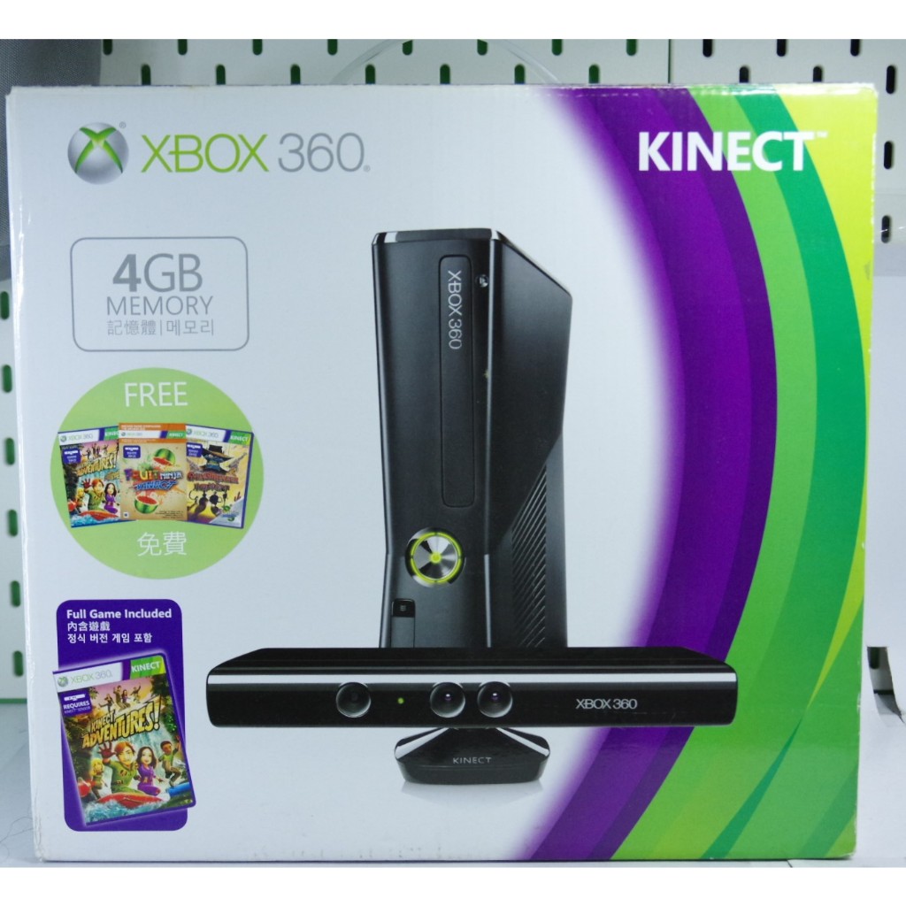 &lt;譜蕾兒電玩&gt;(二手)XBOX 360 主機 4GB + Kinect