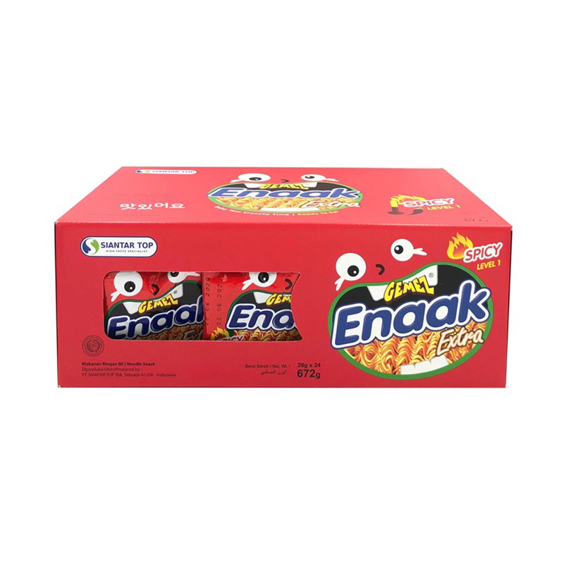 Enaak 韓式小雞麵 辣味, 672g,/一盒24包