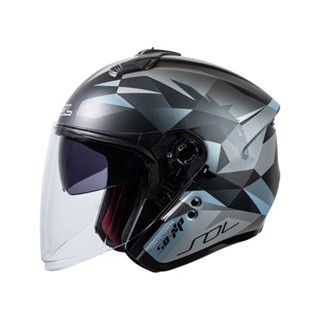 【SOL Helmets】SO-XP開放式安全帽 (獨角獸 消光黑/銀) ｜ SOL安全帽官方商城