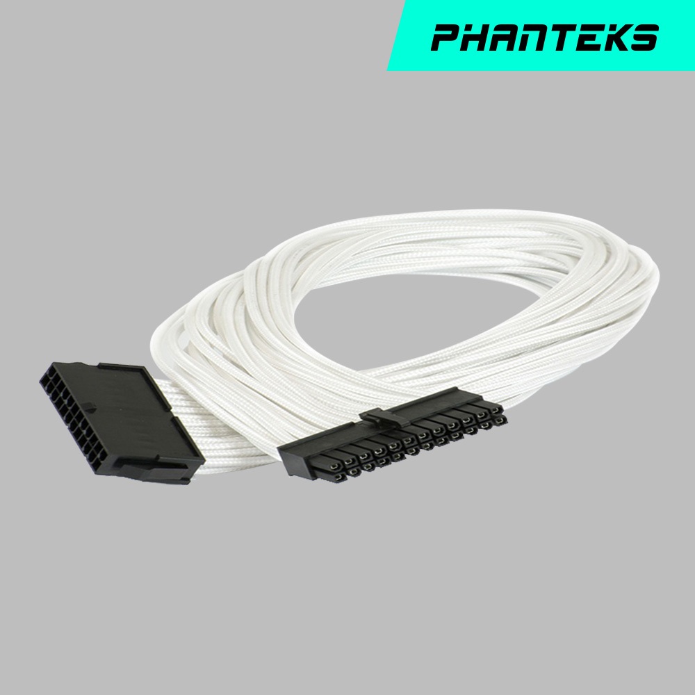 Phanteks 追風者PH-CB24P_WT 白色 24PIN 電源延長線500mm