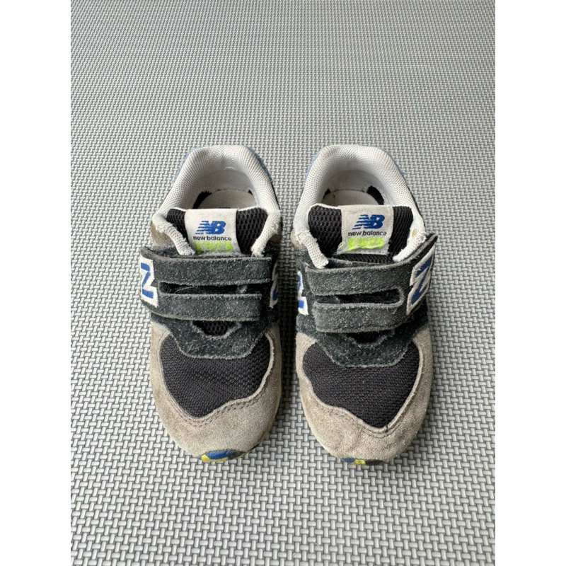 二手New balance 紐巴倫 NB574 童鞋 US 8 (14.5 cm)魔鬼氈 寬楦 男童 運動鞋 黑藍黃