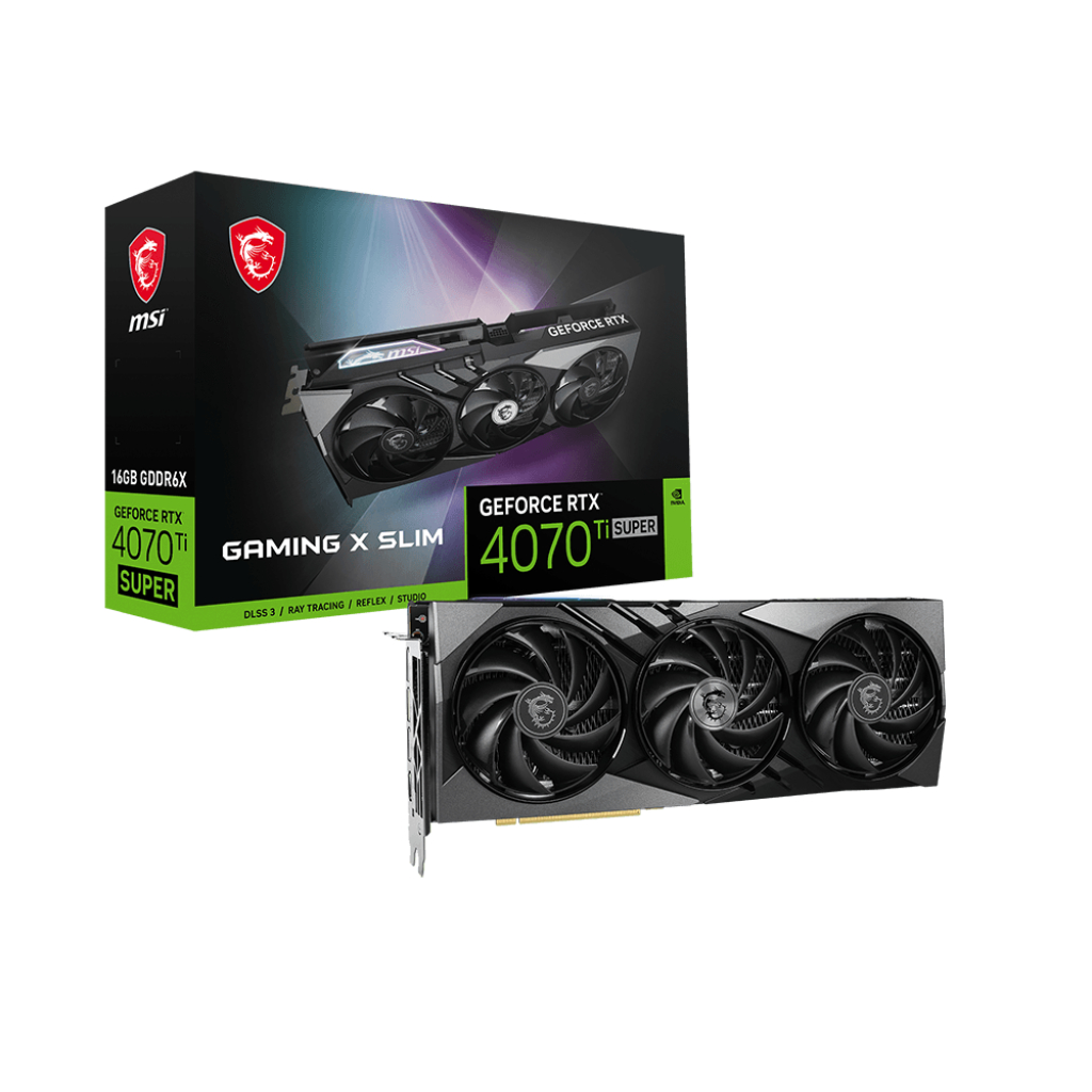 微星 RTX4070Ti SUPER 16G GAMING X SLIM /三風扇/註五年/4070TI SUPER