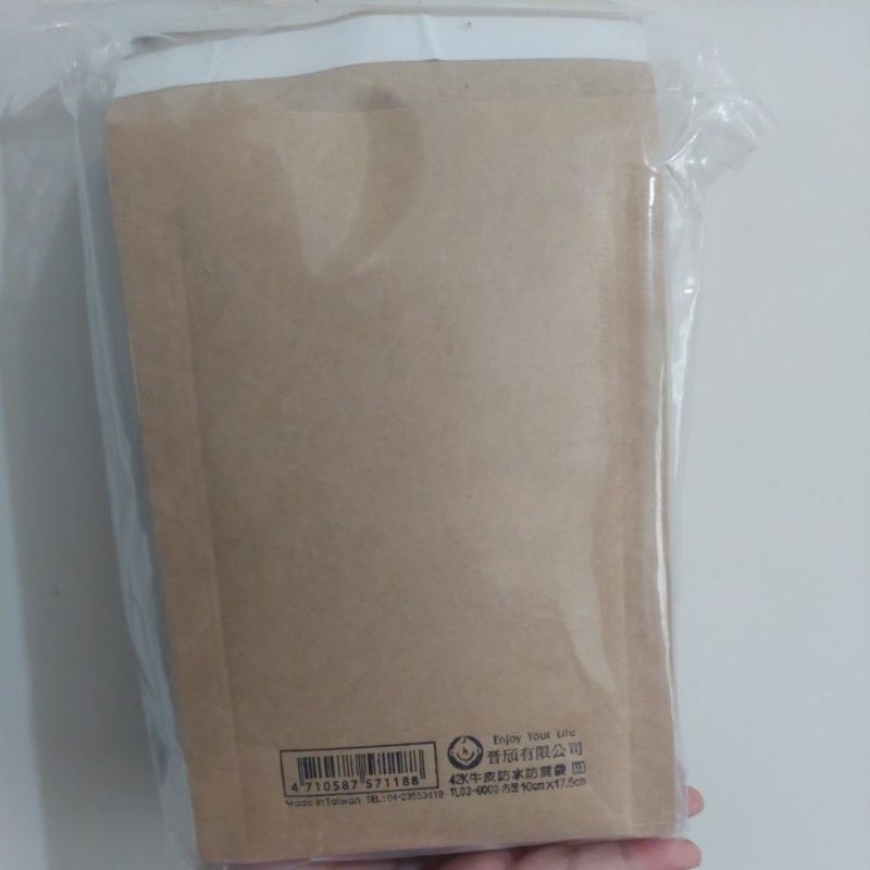 立體牛皮紙袋10入一袋，內徑10cm×17.5cm